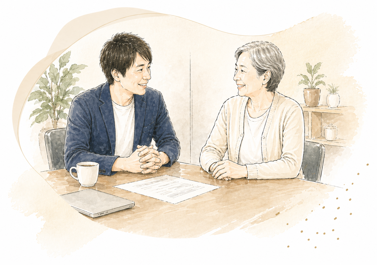 行政書士による無料相談の様子